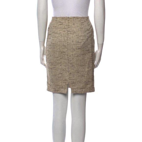 Lafayette 148 New York Womens Boucle Nude Back Split Zipper Skirt SIZE 0 - Picture 8 of 8